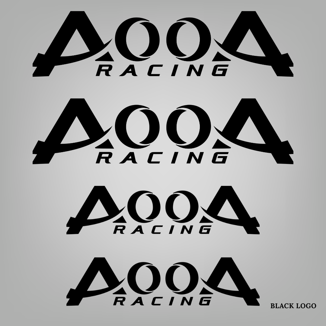 AOOA Accessories UV Printed Sticker Logo Black