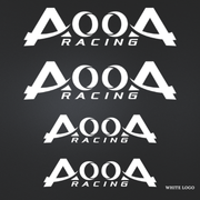 AOOA Accessories UV Printed Sticker Logo White