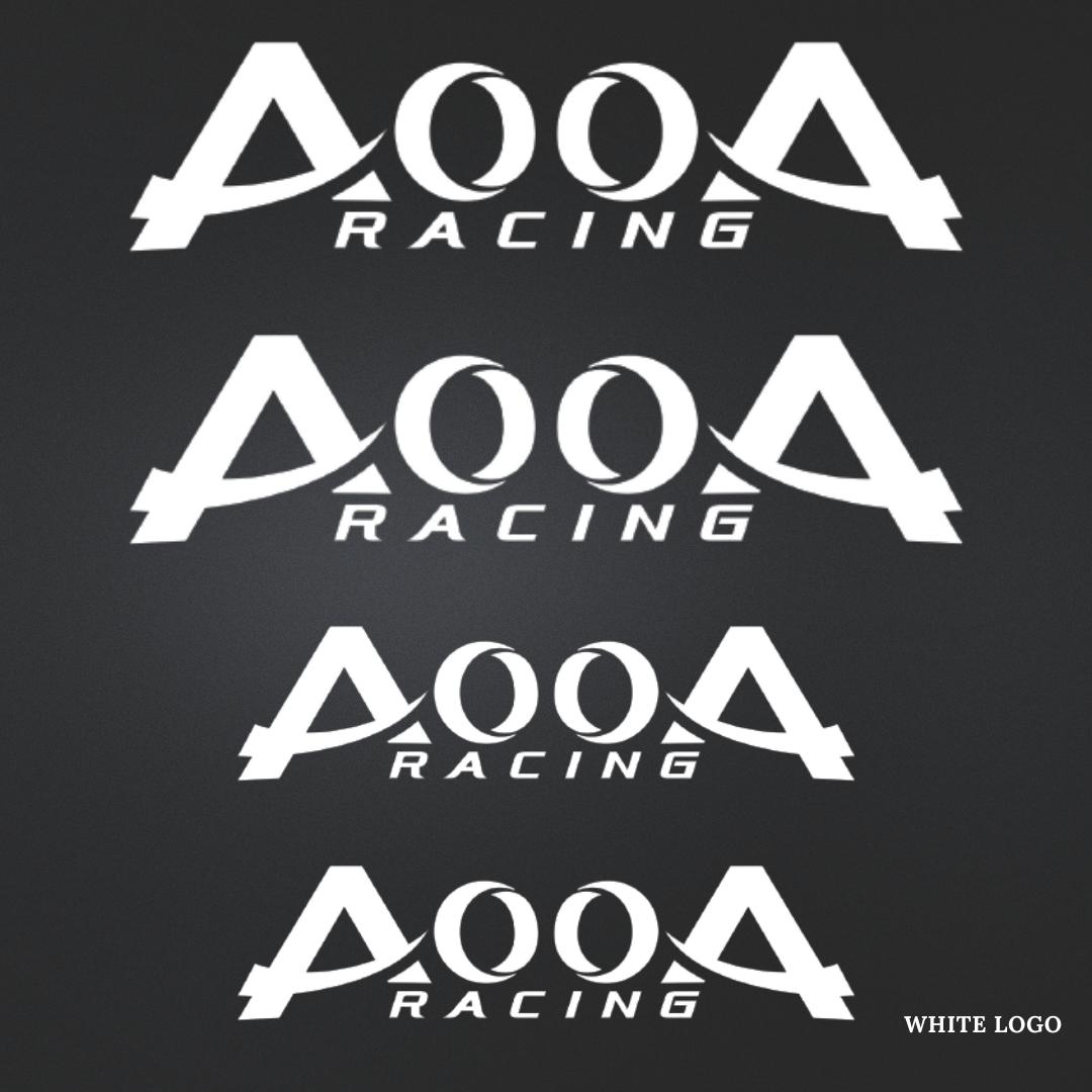 AOOA Accessories UV Printed Sticker Logo White